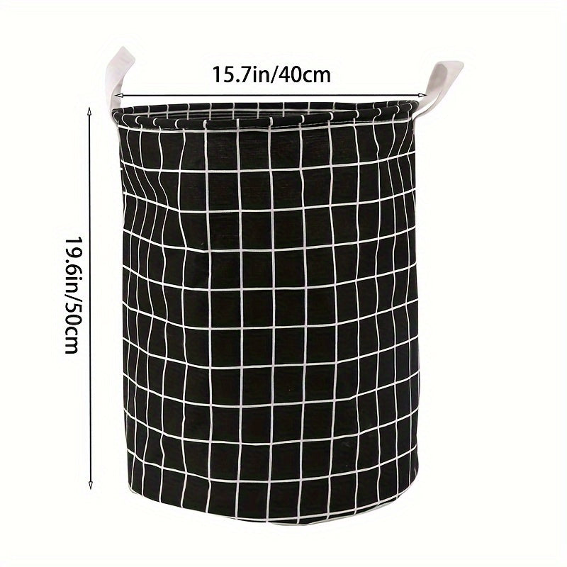 Panier à linge rond (1 pièce), panier à linge sale, panier à linge portable, seau de rangement