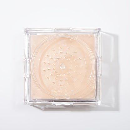 Elegant Bowknot Air Powder - Lightweight, Long-Lasting Oil Control & Waterproof Setting Powder for All Skin Tones, Ivory White & Cool Beige, Matte Finish with Glittery Golden Bow Design