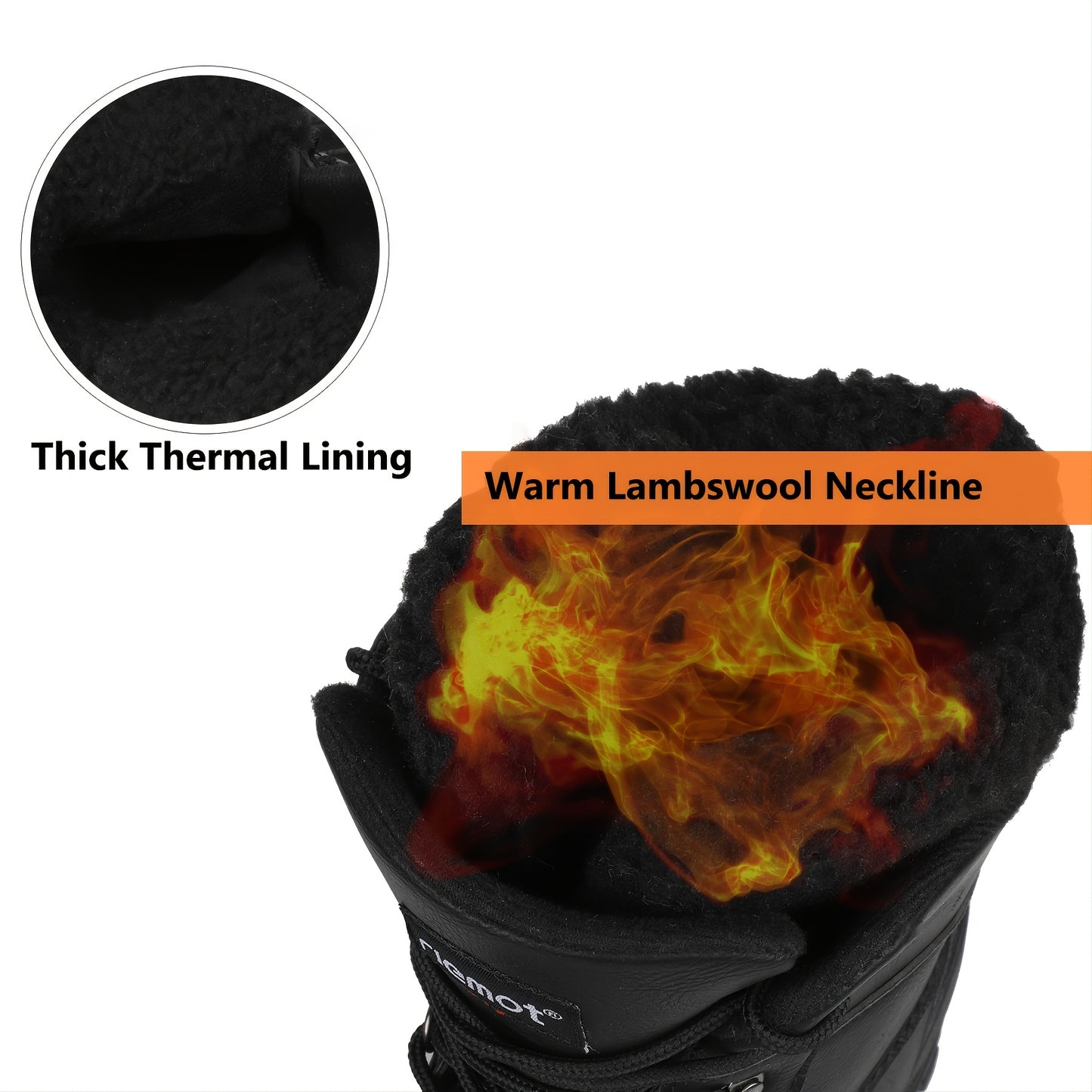 Bottes de neige RIEMOT pour homme, toutes saisons, de haute qualité, avec doublure polaire chaude - Semelle robuste en TPR, adhérence optimale, idéales pour la randonnée, le trekking et le jardinage - Chaussures d'extérieur hiver/été/automne
