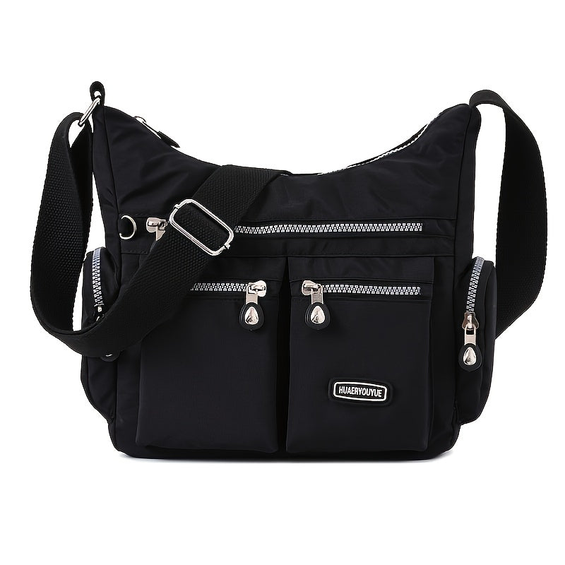 Unisex-Umhängetasche, quadratisch, mit mehreren Fächern, leicht, für Damen und Herren.