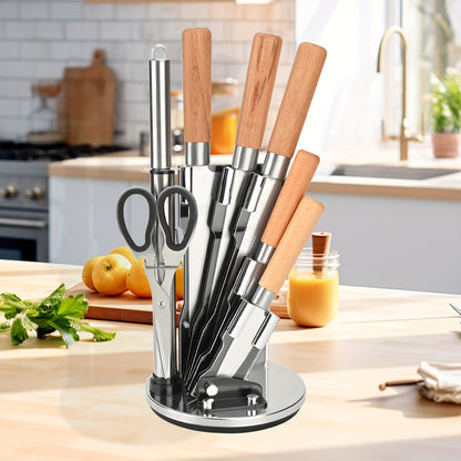 8-piece set of outdoor minimalist knives, stainless steel kitchen and home kitchen knives, cutting vegetables, meat, and fruits set