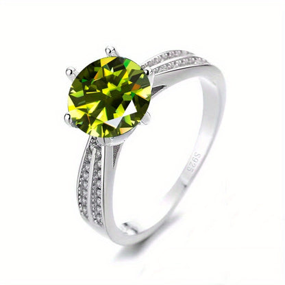 Tancise Original 925 Sterling Silber Ring Moissanit mit Zertifikat Feiner Schmuck Verlobungsringe für Damen