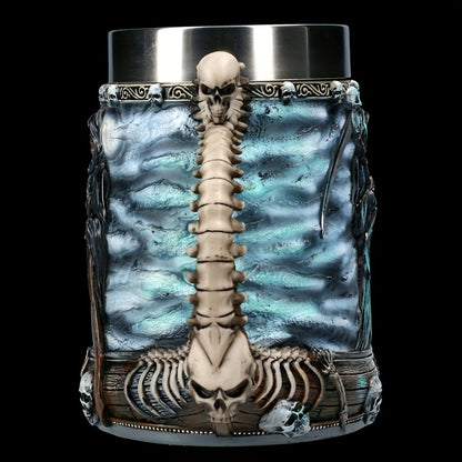 1pc, Death Coffee Mug, 20oz 304 Stainless Steel Resin Coffee Cups, Horror Grim Reaper Water Cups, Summer Winter Drinkware, Home Kitchen Items, Birthday Gifts, Halloween Gifts