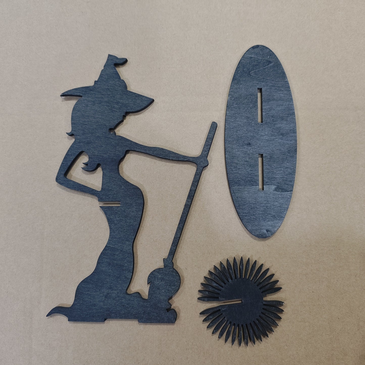Rustic Wooden Halloween Witch Napkin Holder, Festive Tabletop Decor for Kitchen & Dining Room, No Electricity Needed, Featherless, Holiday Themed Accessory for Christmas & General Use