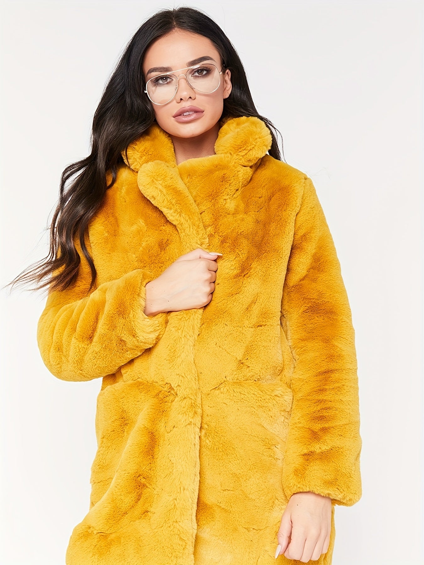Winterwarmer, flauschiger, lockerer Mantel, lässige, langärmelige Teddy-Oberbekleidung, Damenbekleidung