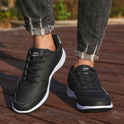 VanWeir Lightweight Men'S Shoes | Navy Blue/White, Lace-up Sports Shoes with MD/TPR Sole, Breathable Fabric Lining for Outdoor, Hiking & Casual Wear