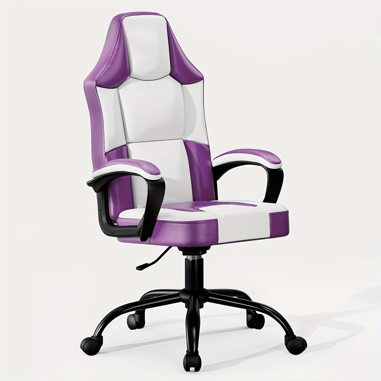 Gaming Chair Office Chair, PU Leather High Back Adjustable Swivel Gamer Chair, Big and Tall Computer Chair for Adults, Purple