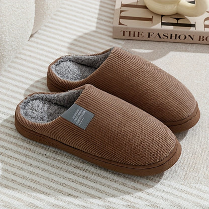 [Soft Plush House Shoes] Plush Women's & Unisex Slip-On Slippers | Non-Slip Rubber Sole, Winter Warm Indoor House Shoes, Soft Cushioned Footbed | Multi-Color (Pink, Blue, Grey, Brown, Green, Yellow, Orange) for Home, Postpart