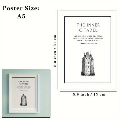 1pc Large Size, Modern Art Design, Minimalist Style, Stoicism Poster, No Frames Included, Gift For Room Decor, Kitchen Dining Room Wall Painting