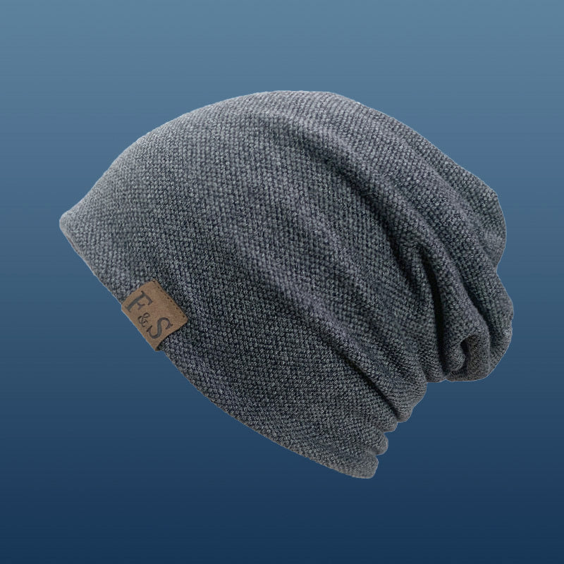 Unisex Beanie | Black, Lightweight, Fabric, Toggle Closure, Urban Style, Ideal for Spring/Fall/Winter