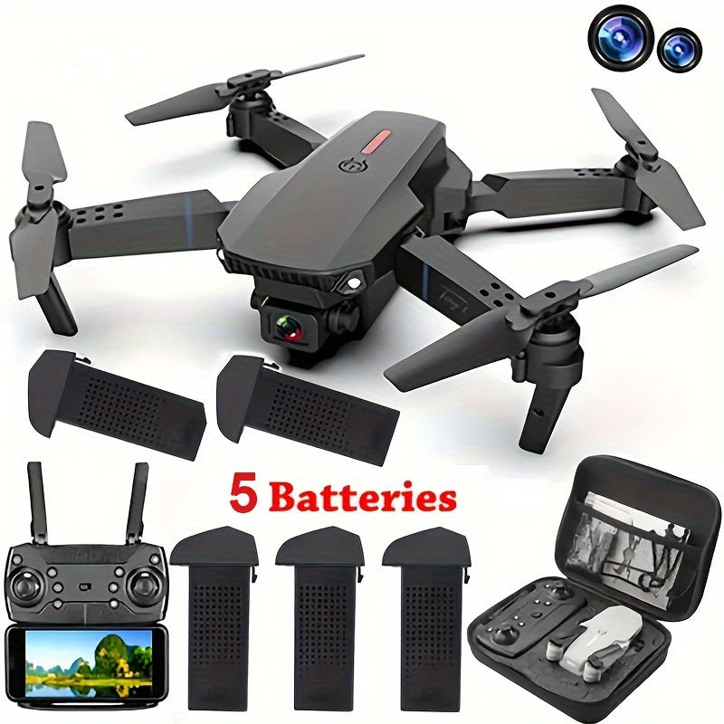 2024 Upgraded Drone with Triple Camera - Foldable, WiFi, Optical Flow Positioning, 360° Stunt Tumbling, One-Click Take-Off/Landing, Beginner-Friendly, Outdoor Fun Gift Toy