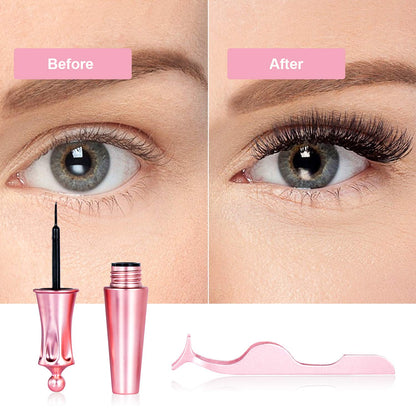 5 Paar magnetische Wimpern und Eyeliner-Set, wiederverwendbare 3D-Magnetwimpernverlängerung, kein Kleber erforderlich – Augen-Make-up-Sets für Mütter
