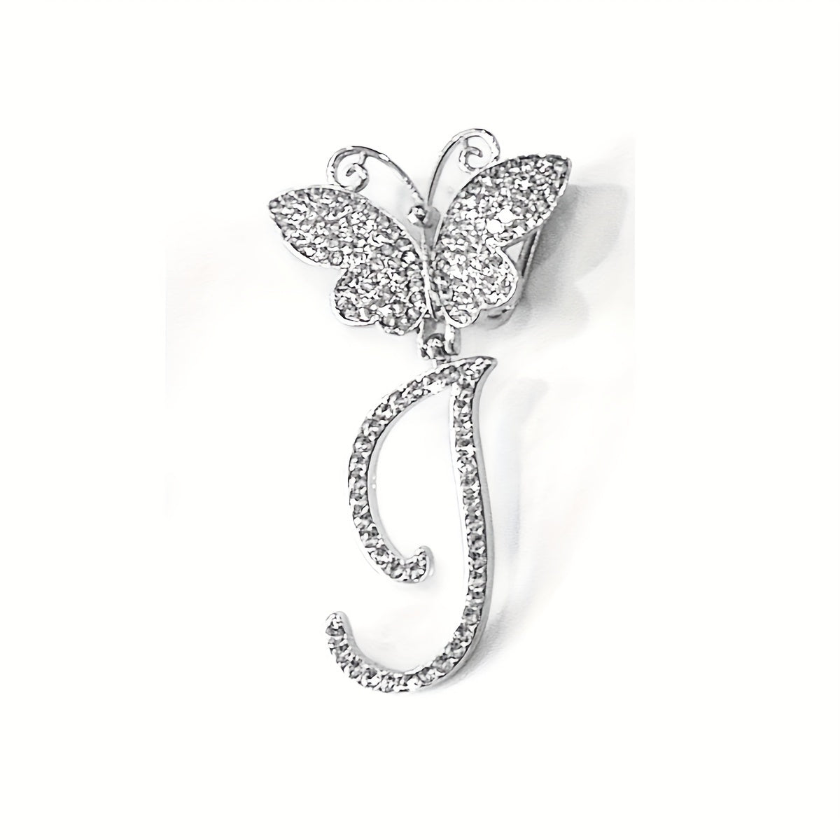 Trendy Shiny Butterfly Cursive Letter Cuban Chain Anklet For Women A-Z Letters Anklets Punk Hip Hop Style Sparkling Barefoot Jewelry