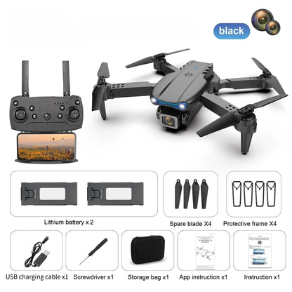 Dual Camera Foldable E99 Drone - RC Drone Toy for Beginners, Indoor and Outdoor UAV - Affordable Halloween Christmas Gift