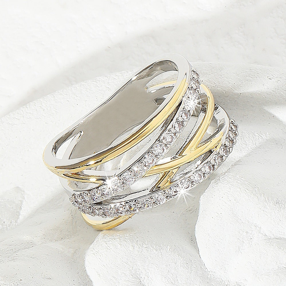 Luxuriöser Infinity-Zirkonia-Ewigkeitsring, 18 Karat vergoldet, perfektes Geschenk für Braut, Frau oder Mädchen – ideal für Hochzeit, Verlobung und Party.