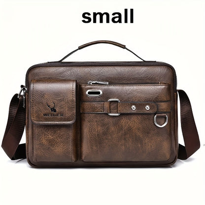 WEIXIER Herren-Umhängetasche, kompatibel mit / - Verstellbare Business- und Freizeit-Schultertasche, Bürotasche, Geschenk für Ehemann, Freund (Material)