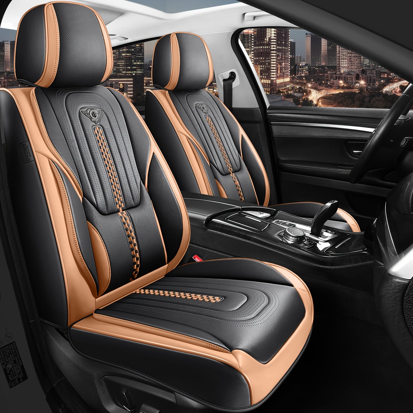 Red Rain PU Leather Car Seat Cover Breathable Universal Car Seat Covers For Front And Rear Seats 13pcs Automotive Seat Cushion Cover Fit Car Truck SUV Van