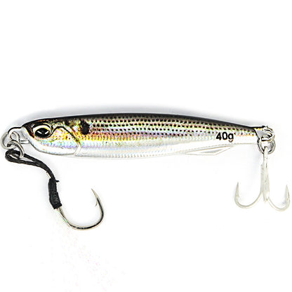 Ultimativer Jig-Löffel aus Metallguss – Hochrealistischer, 3D-gedruckter Salzwasser-Angelköder mit verbesserter Haltbarkeit, Gewichtsoptionen von 30 g/40 g/60 g und Kunstköderzubehör für höhere Fangquoten