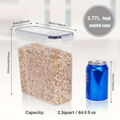BPA-freie, luftdichte Kunststoff-Vorratsdosen, 2er-/4er-Pack, 2,5 l/88 oz, 4-teiliges Set mit Etiketten, stapelbar und platzsparend, spülmaschinenfest, schwarz, für Müsli, Snacks, Zucker, Küchenorganisation, Müslispender, moderne Küche