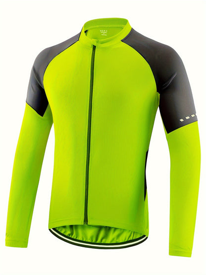Schnelltrocknendes, atmungsaktives Herren-Radtrikot mit Tasche und Reißverschluss