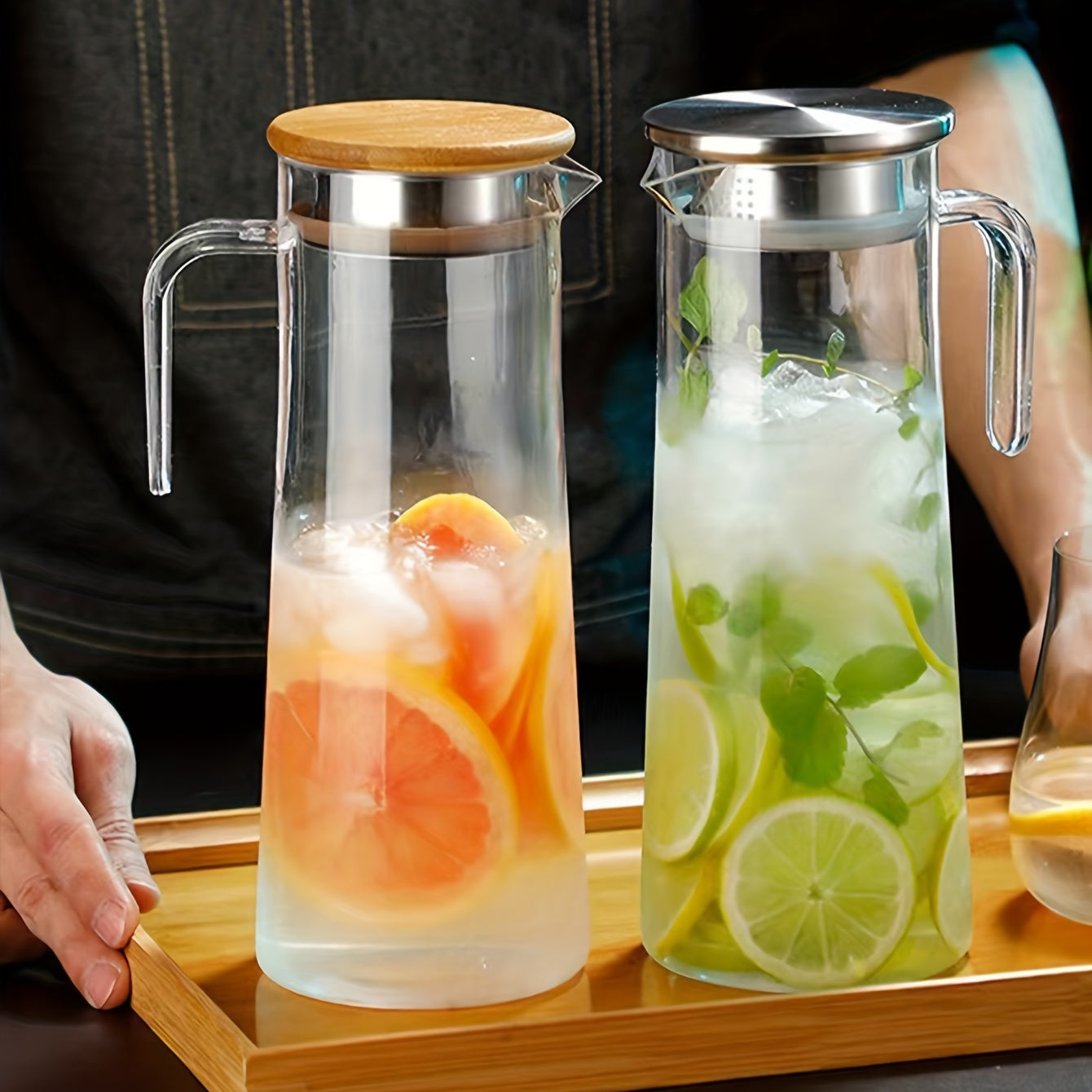 1pc AMOICHIC Large Capacity Beverage Cooler & Water Jug Suitable for Parties, Refrigerator Storage, Heavy-Duty Plastic for Lemonade, Soda, Iced Tea, Drink Dispenser for Picnic, BBQ, Use - Cooling Container