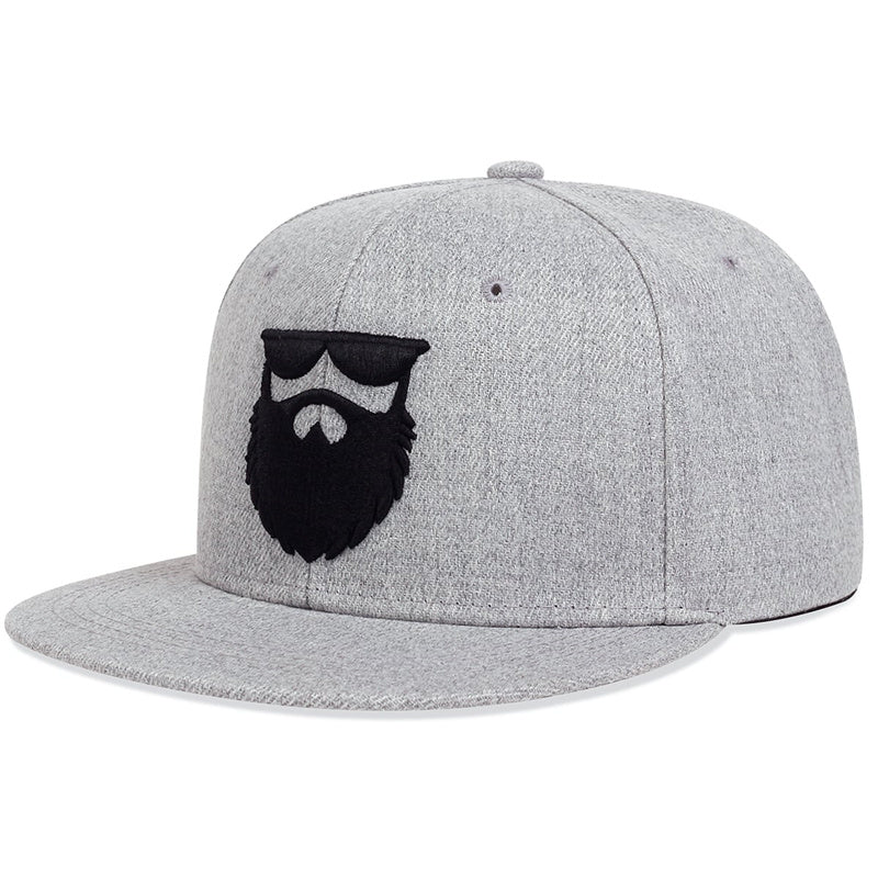 Ideale Geschenkidee: Lässige Baseballkappe mit besticktem Bartmotiv für Herren