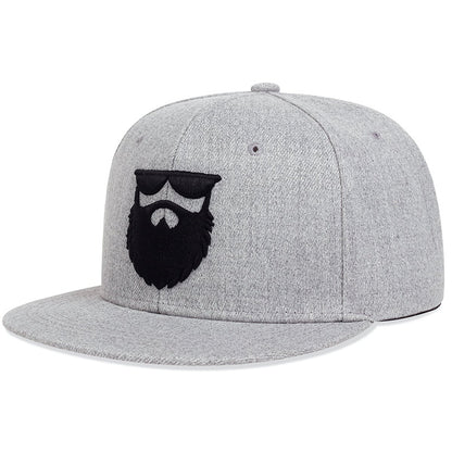 Ideale Geschenkidee: Lässige Baseballkappe mit besticktem Bartmotiv für Herren
