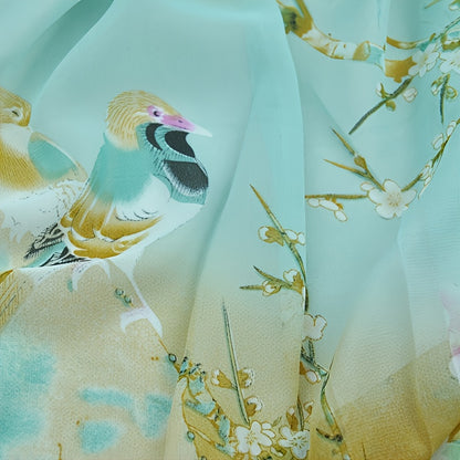 Eleganter, dünner Chiffonschal | Tiermuster, atmungsaktiv, winddicht, dekorativ, geeignet für Freizeit und Wochenende, maschinenwaschbar