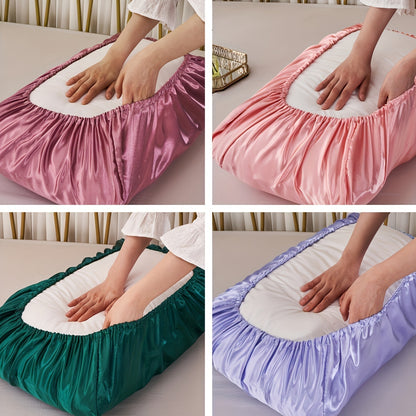 2 weiche und atmungsaktive Satin-Kissenbezüge mit Gummizug – perfekt für einen erholsamen Schlaf in Ihrem Schlafzimmer