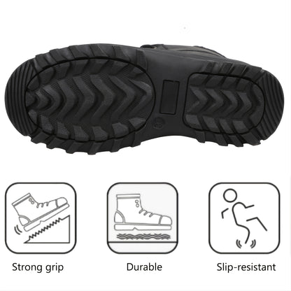 Bottes de neige RIEMOT pour homme, toutes saisons, de haute qualité, avec doublure polaire chaude - Semelle robuste en TPR, adhérence optimale, idéales pour la randonnée, le trekking et le jardinage - Chaussures d'extérieur hiver/été/automne