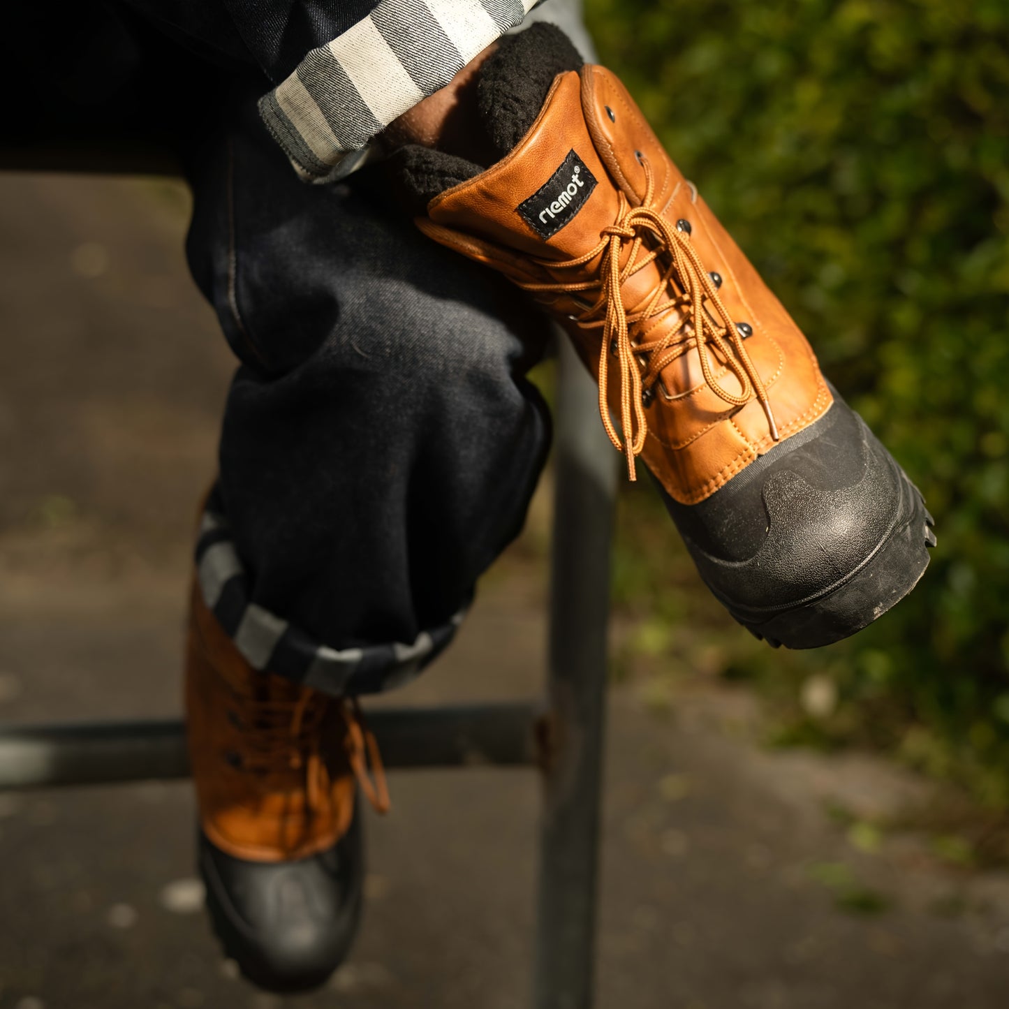Bottes de neige RIEMOT pour homme, toutes saisons, de haute qualité, avec doublure polaire chaude - Semelle robuste en TPR, adhérence optimale, idéales pour la randonnée, le trekking et le jardinage - Chaussures d'extérieur hiver/été/automne