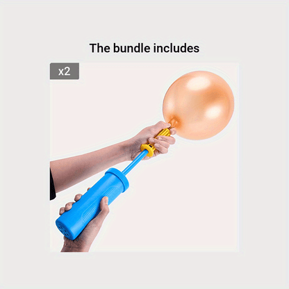 1 Stück blaue, hochwertige Zwei-Wege-Luftpumpe für Ballons, zeitsparend und praktisch, ideal für Partydekorationen zu Halloween, Thanksgiving, Weihnachten, Ostern und als Ostergeschenk.