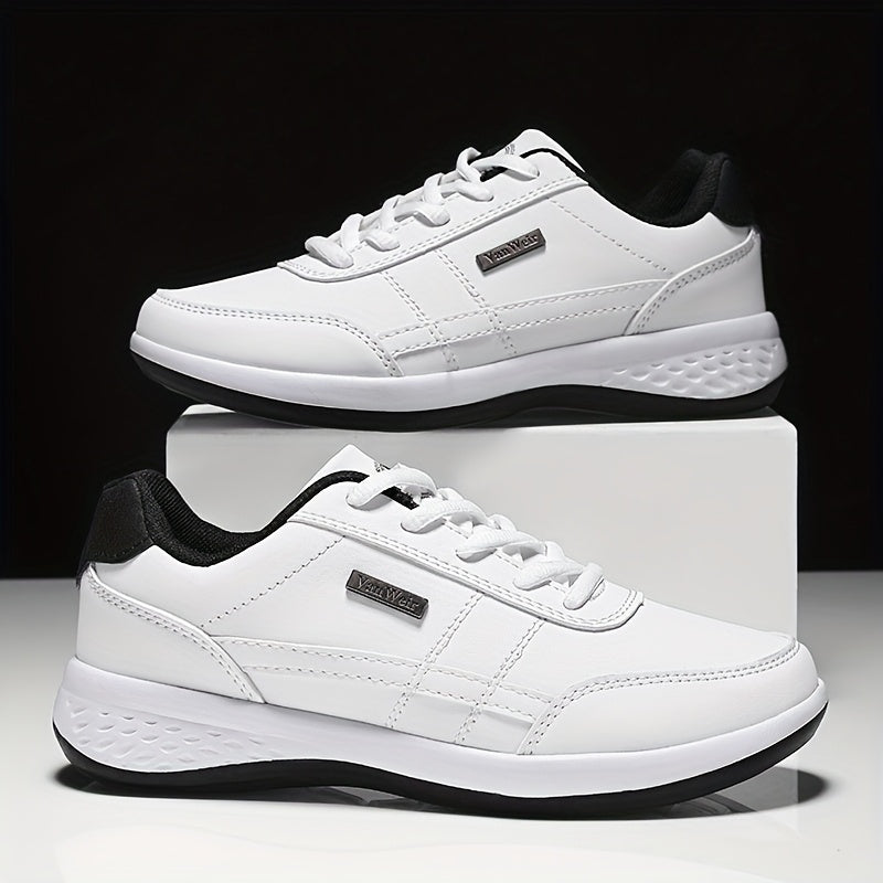 VanWeir Lightweight Men'S Shoes | Navy Blue/White, Lace-up Sports Shoes with MD/TPR Sole, Breathable Fabric Lining for Outdoor, Hiking & Casual Wear