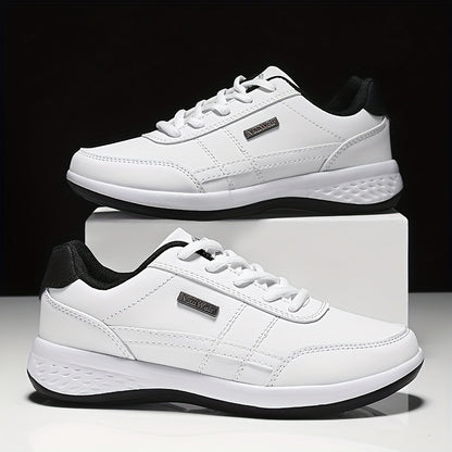 VanWeir Lightweight Men'S Shoes | Navy Blue/White, Lace-up Sports Shoes with MD/TPR Sole, Breathable Fabric Lining for Outdoor, Hiking & Casual Wear