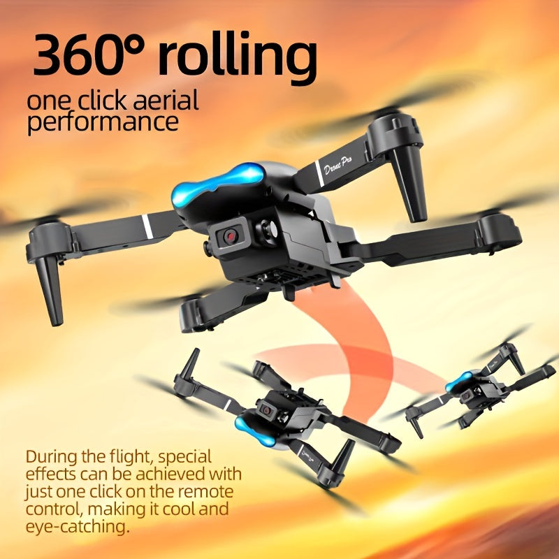 2025 Drone Toy With Dual Camera, Phone APP FPV Double Folding RC Quadcopter Altitude Hold, One Key Take Off Remote Control For Men Gift Indoor Outdoor RC Helicopter, New Year Gifts