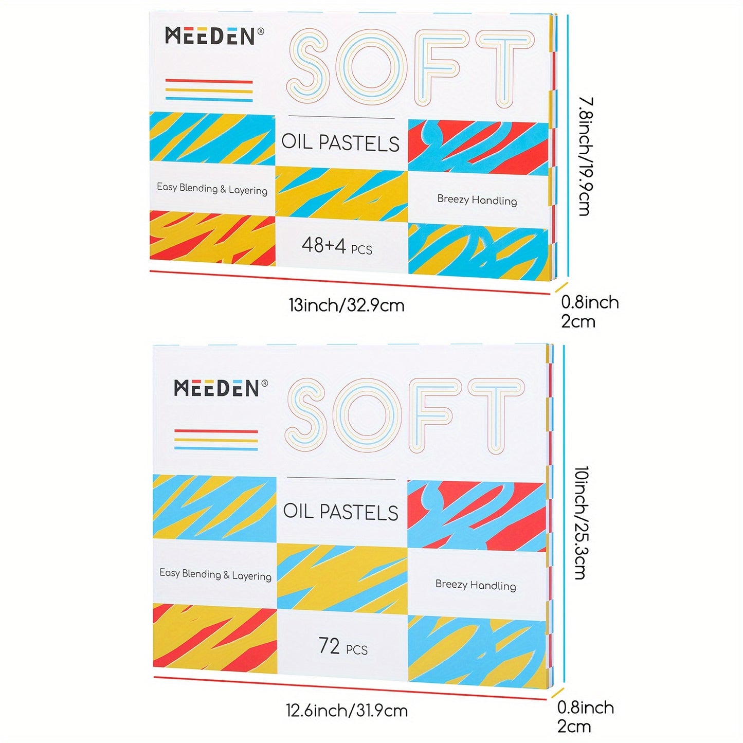 MEEDEN Soft Oil Pastels Set: 48/72 Colors Oil Pastels for Artists Adults Teachers - Fine Writing Instruments Vibrant Crayons for Art Painting & Drawing, Blending, Layering, Shading