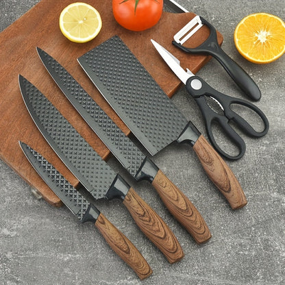 6 Piece Kitchen Tool Set, Kitchen Knife Set Stainless Steel Knife, Kitchen Knife, Kitchen Knife, Fruit Knife, Chicken Bone Scissors, Etc., Essential Tools For Home Kitchen, Essential Cooking Tools For Restaurants