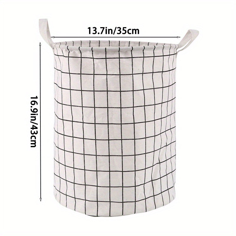 Panier à linge rond (1 pièce), panier à linge sale, panier à linge portable, seau de rangement