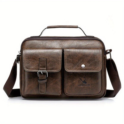 WEIXIER Herren-Umhängetasche, kompatibel mit / - Verstellbare Business- und Freizeit-Schultertasche, Bürotasche, Geschenk für Ehemann, Freund (Material)