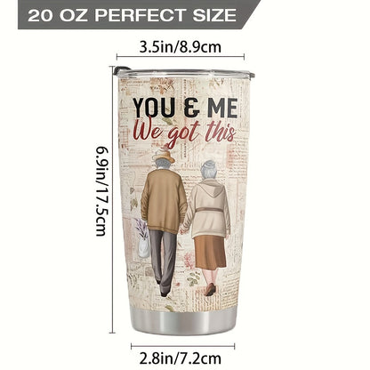 20oz Stainless Steel Tumbler with Heartfelt Message for Husband - Ideal for Valentine's, Birthday, Anniversary & Father's Day Gifts - Durable, Reusable Drinkware with Vintage Design, Hand Wash Only