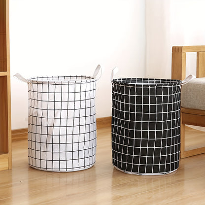 Panier à linge rond (1 pièce), panier à linge sale, panier à linge portable, seau de rangement
