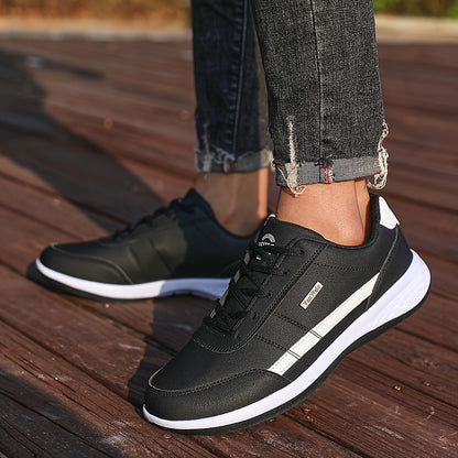 VanWeir Lightweight Men'S Shoes | Navy Blue/White, Lace-up Sports Shoes with MD/TPR Sole, Breathable Fabric Lining for Outdoor, Hiking & Casual Wear
