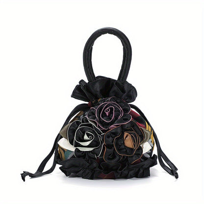 Handtasche mit Blumenmuster, trendige kleine Abendtasche, schlichte Handytasche, niedliche Beuteltasche