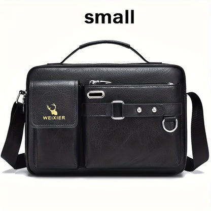 WEIXIER Herren-Umhängetasche, kompatibel mit / - Verstellbare Business- und Freizeit-Schultertasche, Bürotasche, Geschenk für Ehemann, Freund (Material)