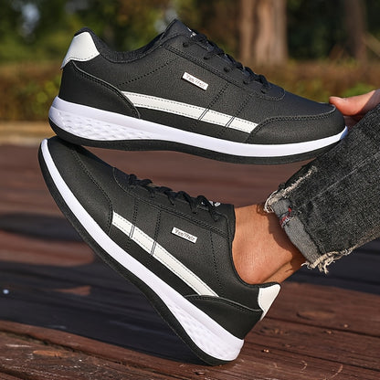 VanWeir Lightweight Men'S Shoes | Navy Blue/White, Lace-up Sports Shoes with MD/TPR Sole, Breathable Fabric Lining for Outdoor, Hiking & Casual Wear