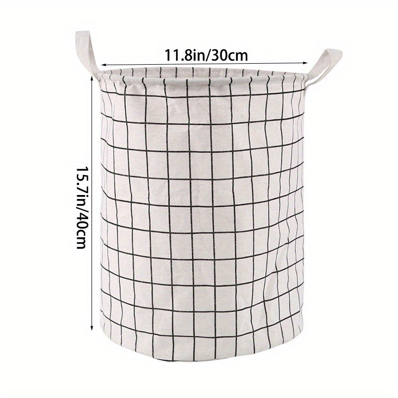 Panier à linge rond (1 pièce), panier à linge sale, panier à linge portable, seau de rangement