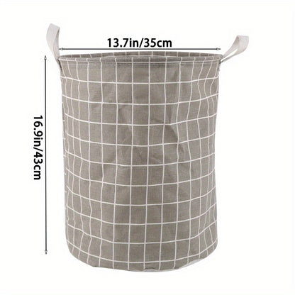 Panier à linge rond (1 pièce), panier à linge sale, panier à linge portable, seau de rangement