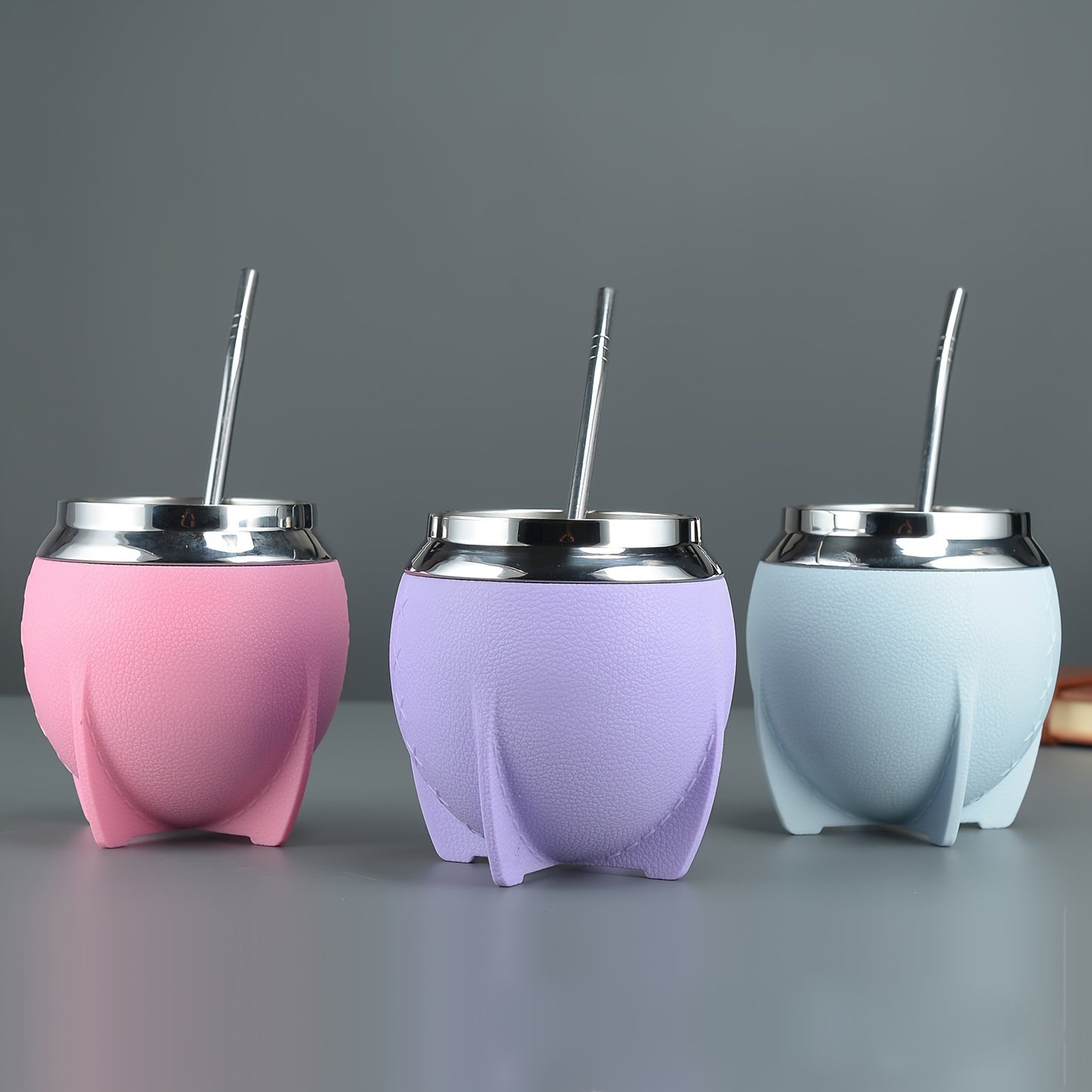 1pc, Yerba Mate Gourd With Bombilla, 9.47oz Stainless Steel Yerba Mate Cup, Double Wall Traditional Tea Cup, Drinkware, Christmas Gifts