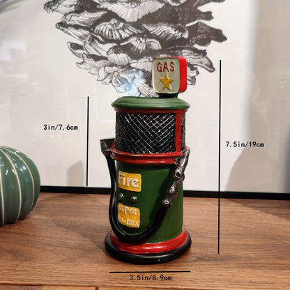 Oiler Pencil Holder Gas Pump Pencil Pen Holder Vintage Style Resin Desk Organizer for Home Office Bedroom