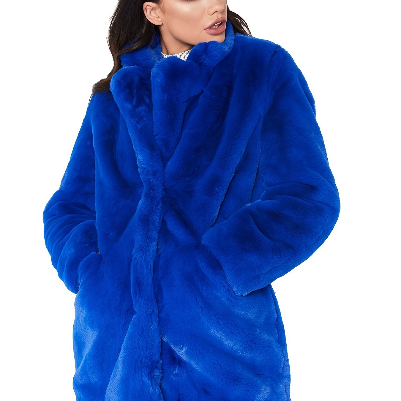 Winterwarmer, flauschiger, lockerer Mantel, lässige, langärmelige Teddy-Oberbekleidung, Damenbekleidung